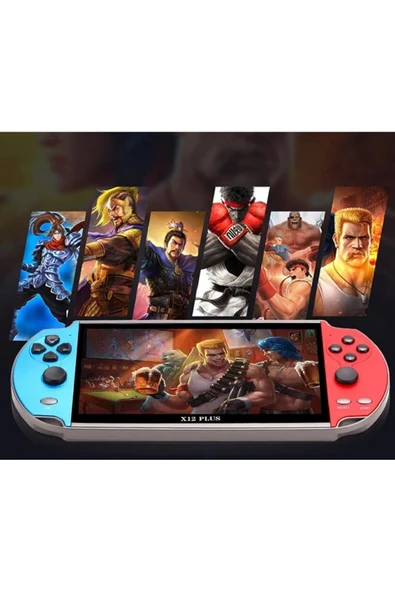 X12 PLUS 7'inç Uyumlu LCD HD Ekran TV Out 10000+ Oyunlu Arcade Retro Oyun Konsolu - 3