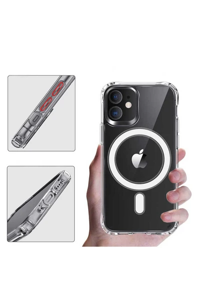 Apple Iphone 12 Pro Kılıf Tacsafe Wireless Kapak - Resim 7