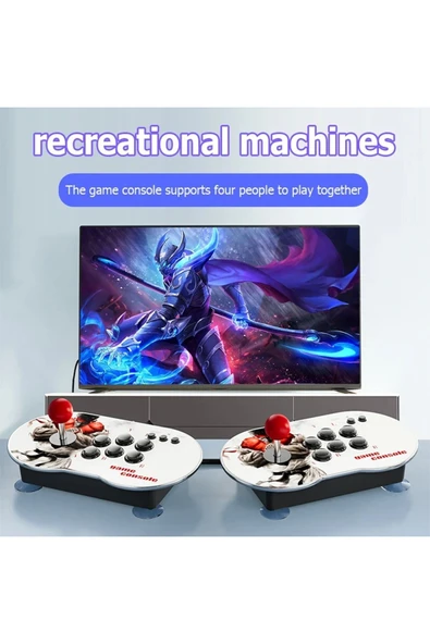 4K  HD Klasik Nostalji Arcade Uyumlu Retro Joystick PS 1 Atari  Çift Kişilik  Konsolu 10000 Oyunlu - 4
