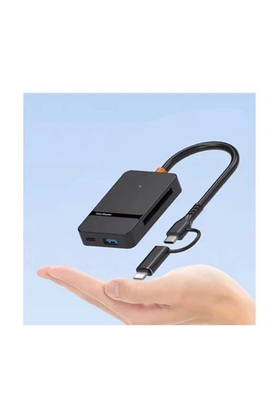 ADS-315 5-Gbps USB-C + USB 8in1 Port MS CF TF/SD DHC SDXC Kamera Kart Okuyucu - 4