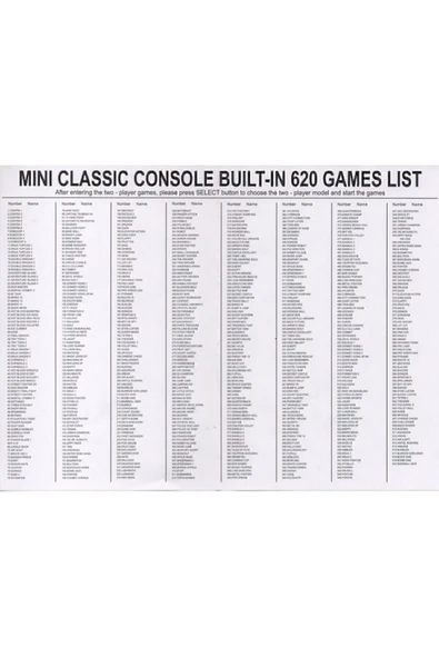 Retro Mini 620 Game 620 Oyunlu Klasik Televizyon Atarisi - 3