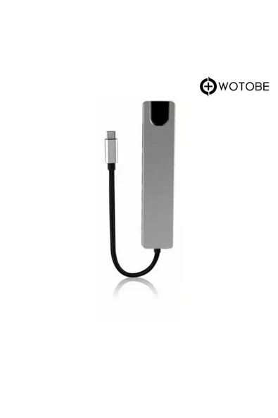 8'i 1 Arada 4K 60Hz USB Type C SD TF HDTV Rj45 Dönüştürücü Hub