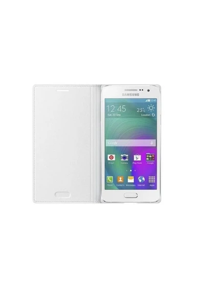 Samsung Galaxy A7 2015 Deri Kapaklı Kılıf - Resim 2