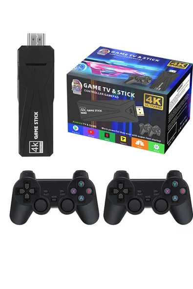 GT-65 YouTube,Netflix,Google Android TV Box 10000 Game Kablosuz kol Retro Arcade Oyun Konsolu