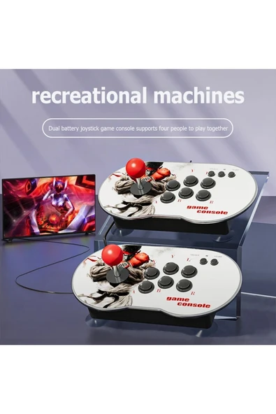 4K  HD Klasik Nostalji Arcade Uyumlu Retro Joystick PS 1 Atari  Çift Kişilik  Konsolu 10000 Oyunlu - 5
