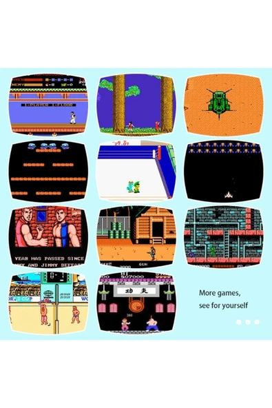 Retro 620 Oyunlu Nostalji Tv Atari Oyun Konsolu 2 Kollu Set (SCART BASLIKSIZ) - 8