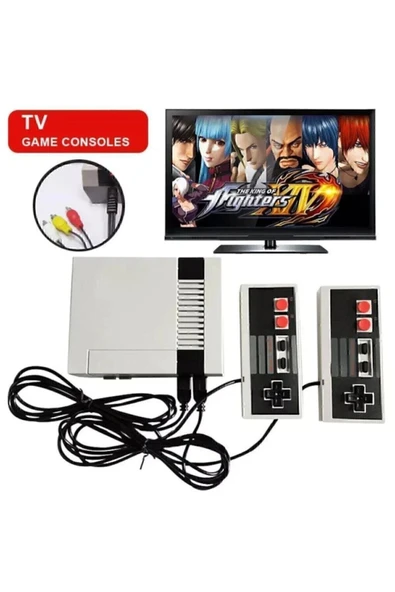 Retro 620 Oyunlu Nostalji Tv Atari Oyun Konsolu 2 Kollu Set (SCART BASLIKSIZ) - 4