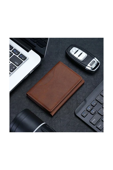 i-Bix iMW3 MagSafe Uyumlu Çoklu Kart Taşıma Özellikli Manyetik PU Deri Cüzdan - 3