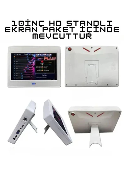 Pandora 10inç HD LCD Ekranlı 20000 Oyunlu Kablosuz Çift Kol Retro Arcade Şarjlı Oyun Konsolu - Resim 2