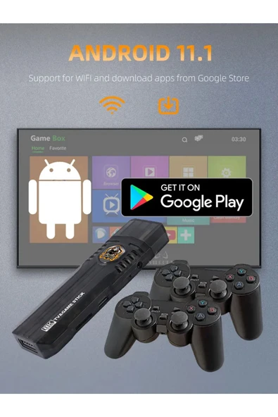 X8 HDMI 4K Kablosuz 10000+Oyun Android Retro Oyun Konsolu - Resim 4