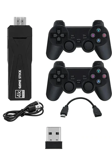 GT-65 YouTube,Netflix,Google Android TV Box 10000 Game Kablosuz kol Retro Arcade Oyun Konsolu - Resim 3