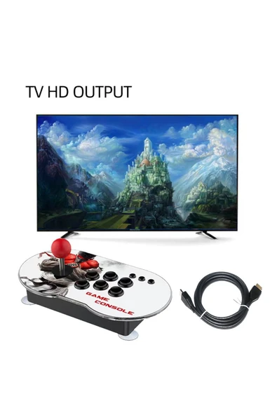 4K  HD Klasik Nostalji Arcade Uyumlu Retro Joystick PS 1 Atari  Çift Kişilik  Konsolu 10000 Oyunlu - 8