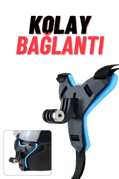 Aksiyon Kamera Sürücü Kaskı Alt Çene Bağlantı Aparatı Aksiyon Kamera Motorsiklet Kask Tutucu - 3