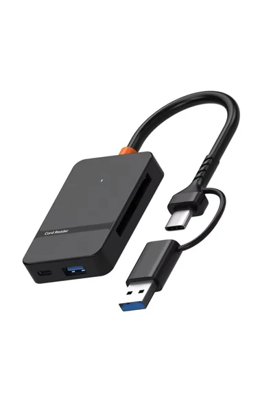 ADS-316 USB-C + USB 8 Port MS CF TF/SD DHC SDXC Kamera Kart Tak Çalıştır Kart Okuyucu