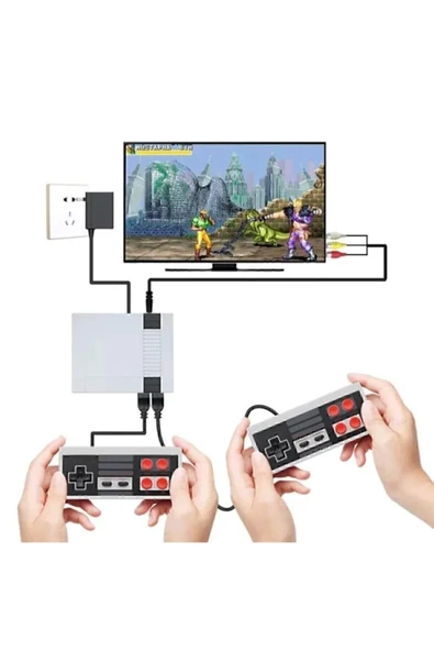 Retro 620 Oyunlu Nostalji Tv Atari Oyun Konsolu 2 Kollu Set (SCART BASLIKSIZ) - 6