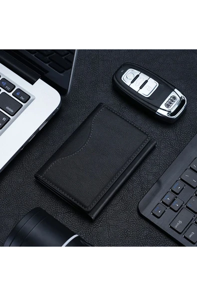 i-Bix  iMW3 MagSafe Uyumlu Çoklu Kart Taşıma Özellikli Manyetik PU Deri Cüzdan - 7