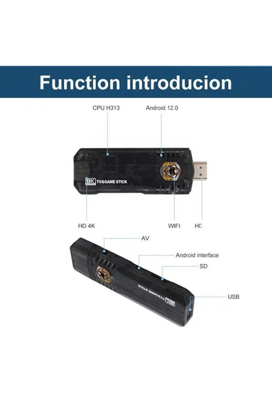 X8 HDMI 4K Kablosuz 10000+Oyun Android Retro Oyun Konsolu - Resim 6