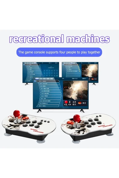 4K  HD Klasik Nostalji Arcade Uyumlu Retro Joystick PS 1 Atari  Çift Kişilik  Konsolu 10000 Oyunlu - 6