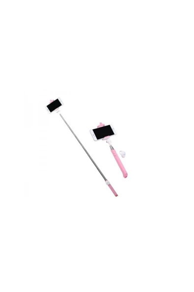 P3 Iphone Android  Uyumlu Bluetooth Kumandalı Selfie Çubuğu-pembe