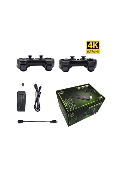 M8 Plus Mini Hdmı 4k 2.4g 64gb Kablosuz Gb/gba/gbc Çift Kollu Tv Oyun Konsolu U-lite - 6