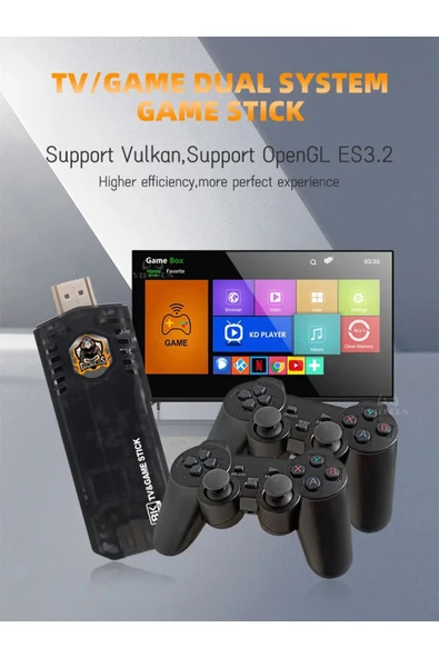 X8 HDMI 4K Kablosuz 10000+Oyun Android Retro Oyun Konsolu - Resim 2