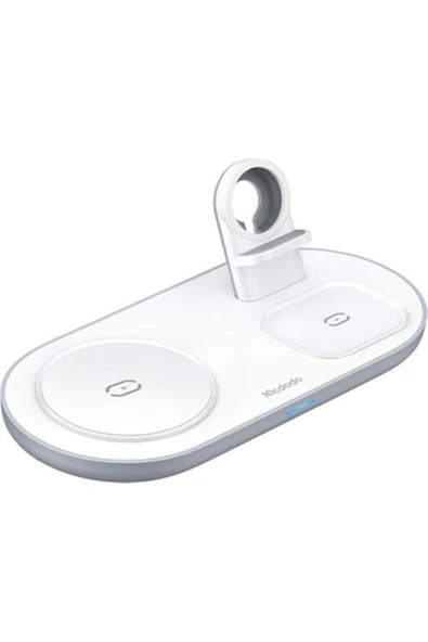 3in1 İphone Watch Uyumlu Magsafe Kablosuz Şarj Cihazı Beyaz Ch-7060