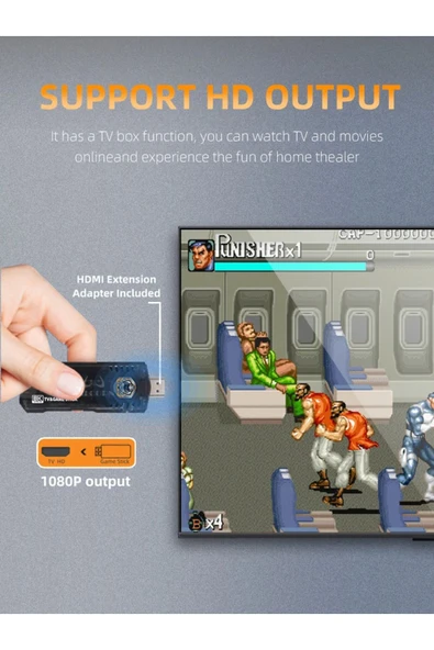 X8 HDMI 4K Kablosuz 10000+Oyun Android Retro Oyun Konsolu - Resim 5