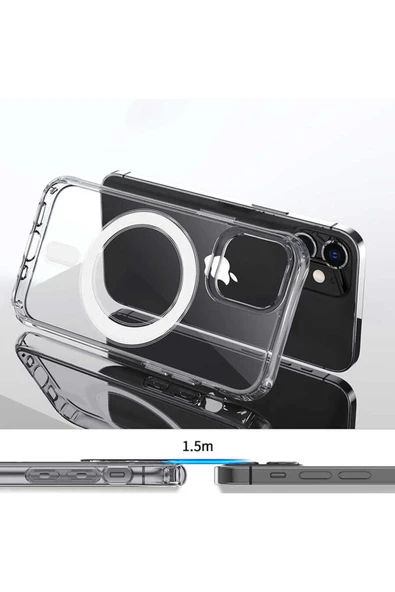 Apple Iphone 12 Pro Kılıf Tacsafe Wireless Kapak - Resim 4