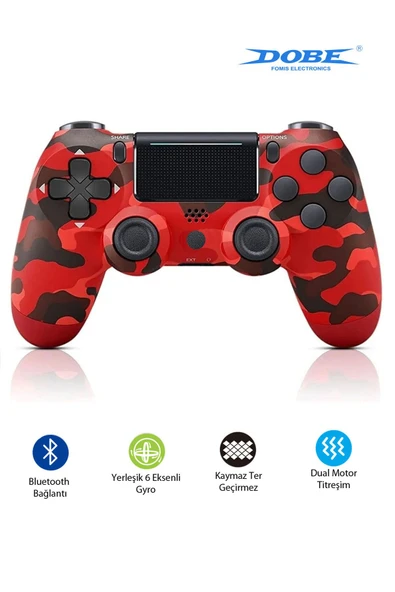 PS4-PC-Android BOX-Android-IOS Telefon Tablet Uyumlu Titreşimli Bluetooth Oyun Kolu - Resim 2