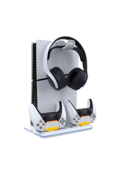 İpega P5S020W PS5 Slim Disk/PS5 Slim Dijital Uyumlu RGB Soğutucu Fanlı Stand - 2
