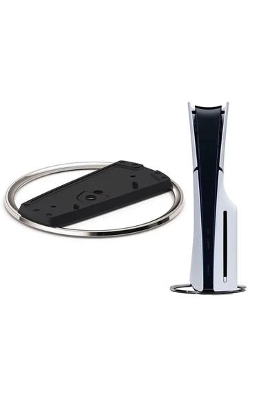 PS5 / PS5 Slim Konsol Diskli ve Dijital Model için Vidalı Metal Dikey Stand