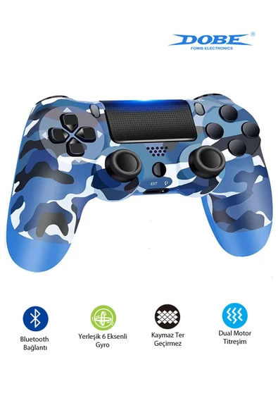 PS4-PC-Android BOX-Android-IOS Telefon Tablet Uyumlu Titreşimli Bluetooth Oyun Kolu