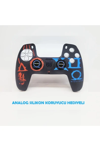 PS5 Dualsense God Of War Ragnarok  Koruyucu Silikon Kılıf + Analog silikon Koruyucu ürün görseli 1