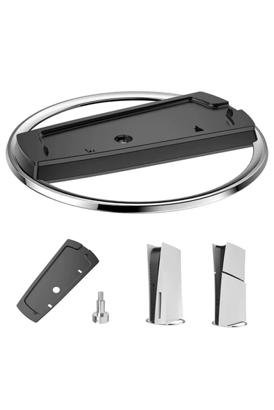 PS5 / PS5 Slim Konsol Diskli ve Dijital Model için Vidalı Metal Dikey Stand - 3