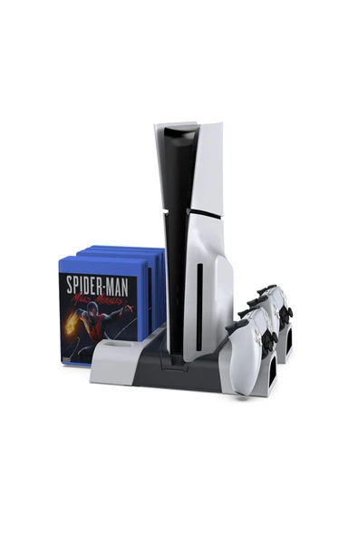 PS5 Disk Dijital/PS5 Slim Disk Dijital Uyumlu Multi Fonksiyonel Soğutucu Şarj İstasyonu