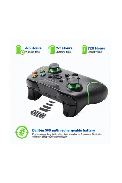 PS3/PS4 ve PC Uyumlu Kablosuz Şarjlı 2.4Ghz Wireless Oyun Kolu - 7