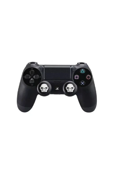 Skull   PS5/PS4/PS3/Xbox One/One X/One S/Series X/Series S 3D Analog silikon Koruyucu -2 Adet - 2