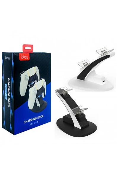 İPlay PS5 Dualsense Joystick Dual Çiftli Hızlı Şarj Standı Dock - Resim 4