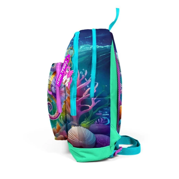 Coral High Desenli Okul Çantası Beslenme Kalemlik 3lü Set 23772 - 4