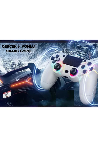 PS4/PC Uyumlu RGB Çift MOtor Titreşimli Spiderman Bluetooth Oyun Kolu - 6