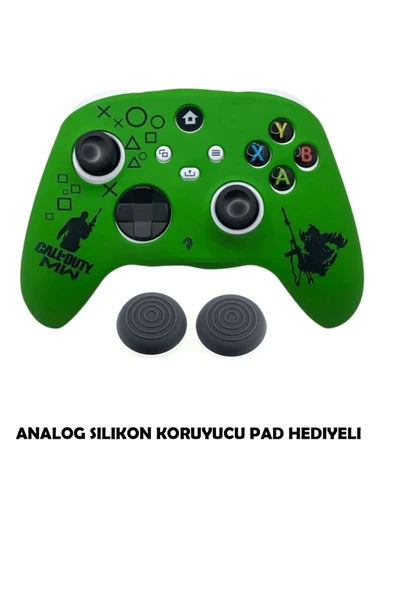 Xbox Series S/seris X 9.nesil Uyumlu Desenli Oyuncu Kolu Silikon Kılıf +Analog Silikon
