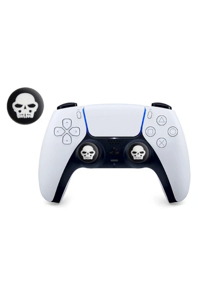 Skull   PS5/PS4/PS3/Xbox One/One X/One S/Series X/Series S 3D Analog silikon Koruyucu -4 Adet - Resim 3