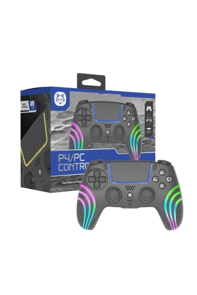 PlayStation 4 ve PC için RGB LED Kablosuz Kontrol Cihazı - Resim 4