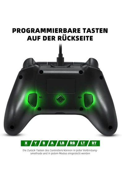 PC Kablolu USB Gamepad Windows 10/11 Uyumlu 3,5 mm Ses Jaklı Makro ve Turbo Tuşlu Oyun Kolu - 3