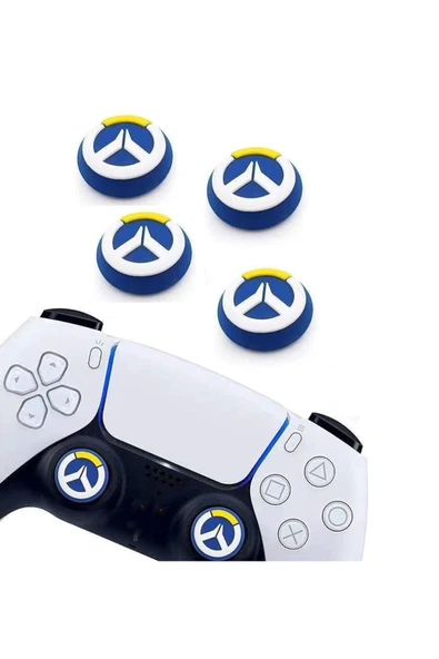 Overwatch  PS5/PS4/PS3/Xbox One/One X/One S/Series X/Series S  3D Analog silikon Koruyucu -4 Adet - Resim 2