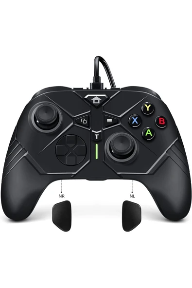 PC Kablolu USB Gamepad Windows 10/11 Uyumlu 3,5 mm Ses Jaklı Makro ve Turbo Tuşlu Oyun Kolu - 2