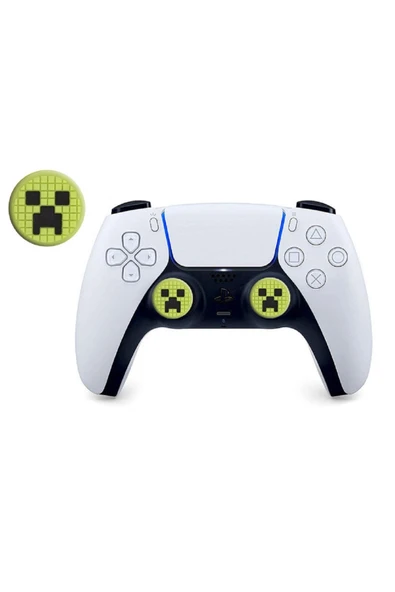 Minecraft  PS5/PS4/PS3/Xbox One/One X/One S/Series X/Series S 3D Analog silikon Koruyucu -2 Adet - 2