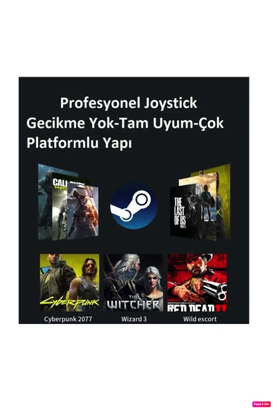 Wireless Kablosuz PC Android iOS Switch TV Uyumlu Gamepad ve Telefon Tutucu - 6