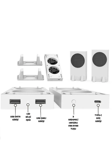 TYX-0658 Xbox Series/S Kademeli Soğutucu Fanlı Dikey Stand - 2