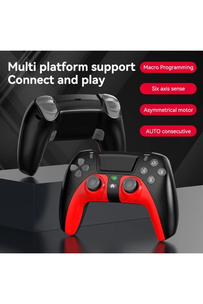 Kablosuz Wireless Ps4 Android Apple Switch Pc Uyumlu Six-axis Oyun Kolu Joystick - 5
